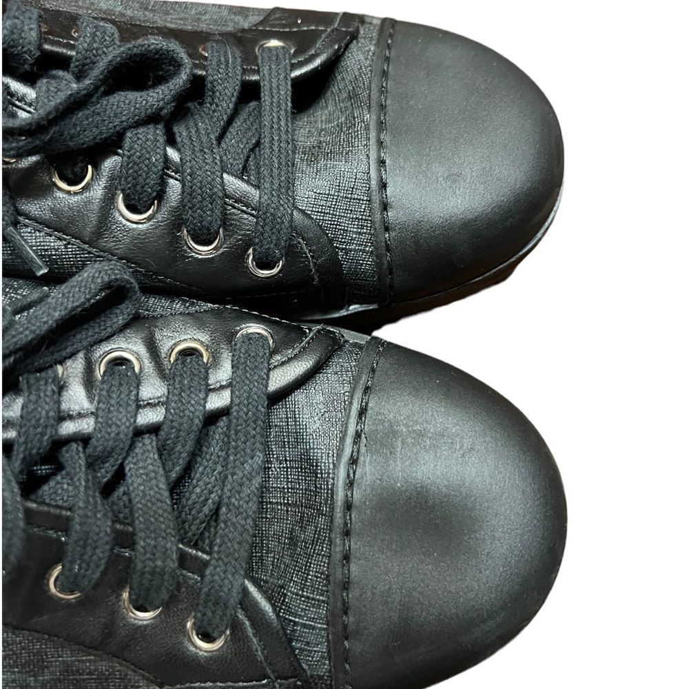 Gucci Men's Black Ace GG Embossed Green Stripe Sneakers Sz 7.5 Size US 9 Gold - Picture 2 of 16